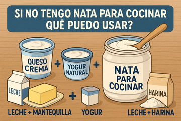 ¿Si no tengo nata para cocinar que puedo usar?