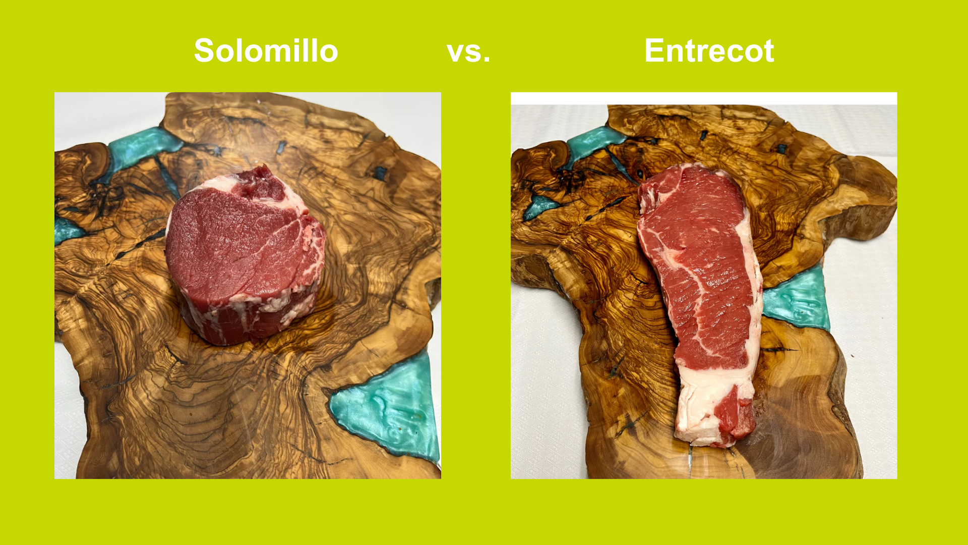 Diferencia entre solomillo y entrecot