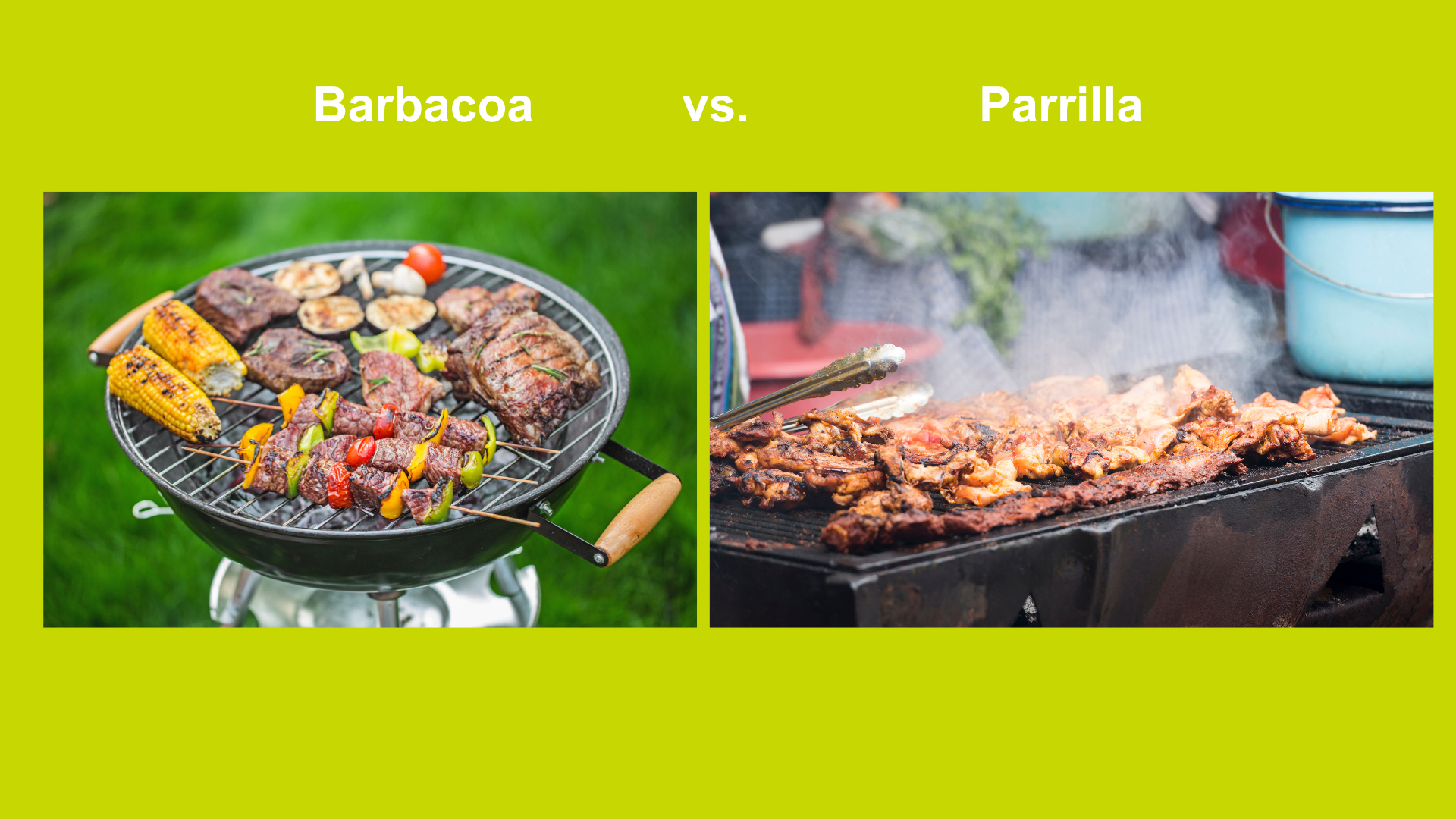 Diferencia entre barbacoa y parrilla