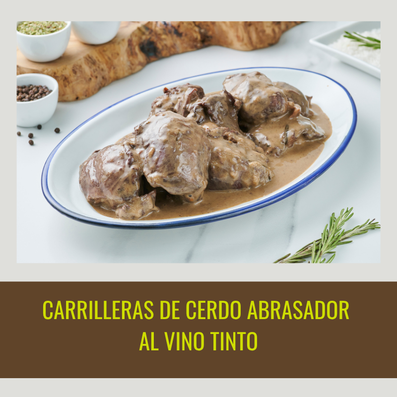 🥩1 kg Carrilladas de Cerdo Abrasador al Vino Tinto – Listas para disfrutar