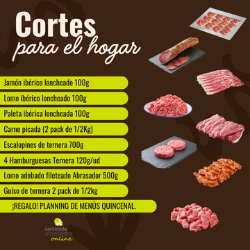 Cortes para el hogar con REGALO de Planning de menús quincenal