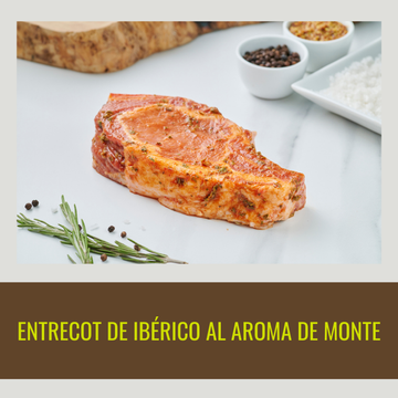 10 Entrecot de ibérico al aroma del monte, 250g/unidad