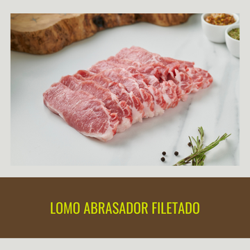 1 kg de Lomo de cerdo Abrasador fileteado, en 2 bandejas