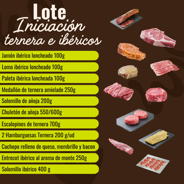 Lote de iniciación ternera e ibéricos de crianza propia