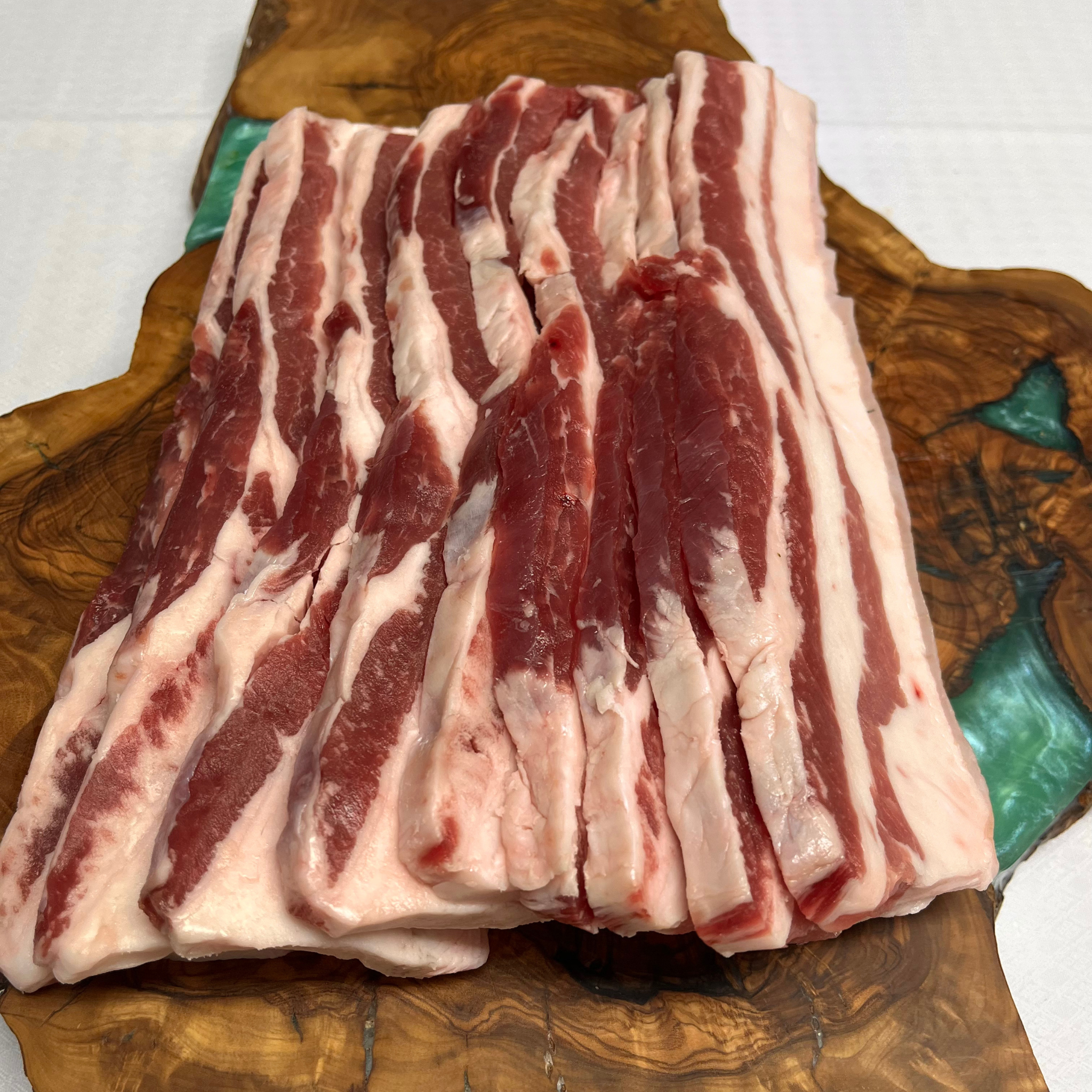 Panceta fileteada barbacoa