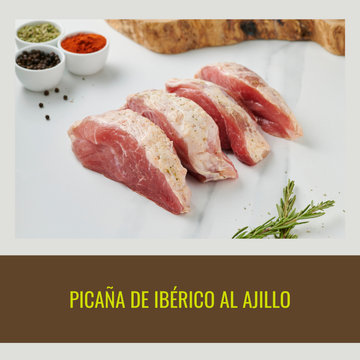 Picaña de ibérico al ajillo, pieza 700-900 gr.