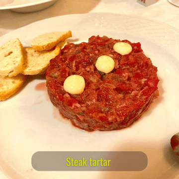 Comprar 4 Steak Tartar de solomillo de añoja cortado a cuchillo (150g/ud.)