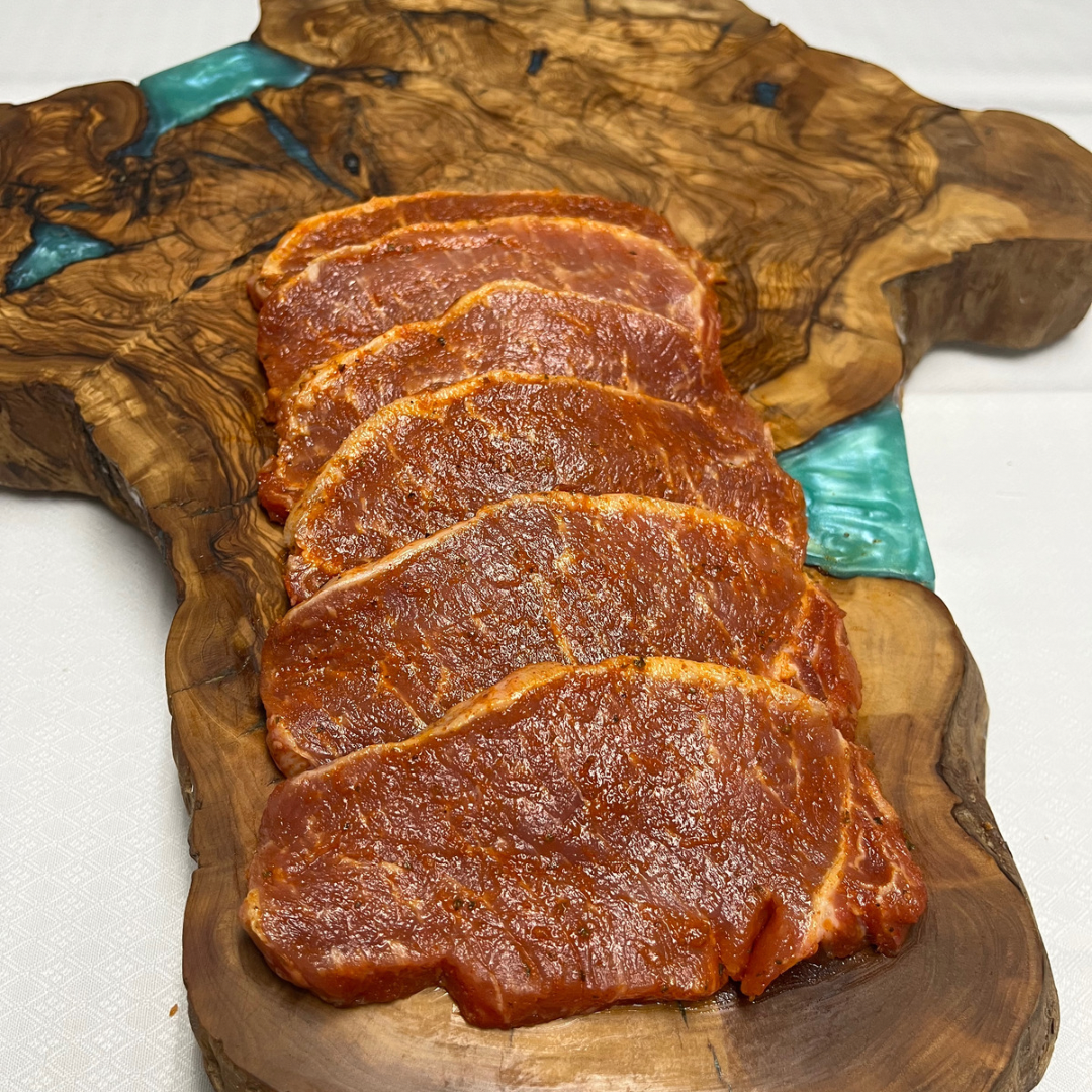 1 kg de Lomo adobado Abrasador fileteado, en 2 bandejas